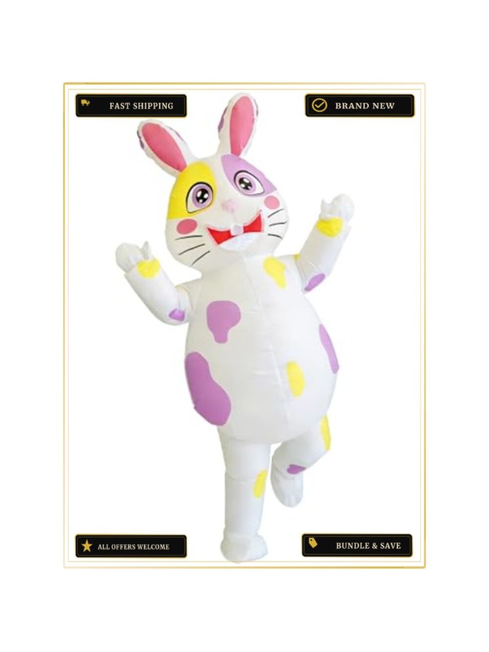 Inflatable Easter Bunny Costume Adult Full Body Blow Up Suit Party